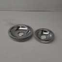 3-Piece Drip Pans Set - Compatible with GE Stoves - Chrome Finish Electric Stove Burner Drip Pans - 1 x 6inch, 2 x 8inch Stove Drip Pans - GE Stove Drip