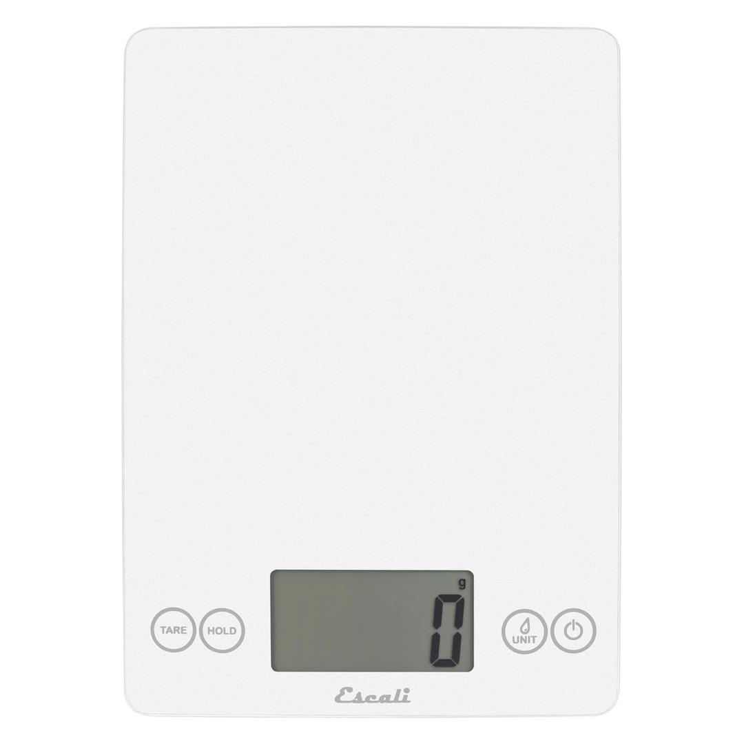 Escali Arti Digital Food Scale, Multi-Functional Kitchen Appliance, Precise Weight Measuring and Portion Control, Baking and Cooking Made Simple, Tempered Glass, Frost White