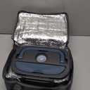 Vingud Electric Lunch Box for Adults, Heated Lunch Box for Men Women with Dual 1.5L SS Containers, Portable 80W Food Warmer for Car/Truck, Lonchera Elctrica Porttil Christmas White Elephant Gifts (Velvet+Blue)