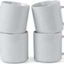 Famiware Nebula 4 Pieces Coffee Mug, 14 oz Catering Mugs with Handle for Coffee, Tea, Cocoa, Milk, Light Gray