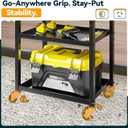 Warome 4-tire Rolling Cart with Drawer, Power Tool Organizer Utility Cart on Wheels for 360 SwivelingGarage Storage Orgnization for Drill Holder,ToolBox, Heavy Duty Storage Rack in Workshop