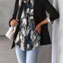 Zeagoo Womens Button Down Shirt Long Sleeve Blouse Business Work Tops Dressy Casual Floral Printed Outfits with Pocket (XL)