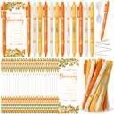 Feifeiya 50 Sets Little Cutie Baby Shower Pens with Thank You Cards Baby Shower Favors for Guests Gender Reveal Party Favors for Games Neutral Prizes Souvenirs(Orange, Yellow and White,Orange)