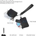 Small Dual Pouch Wristlet Wallet Detachable Mini Zippered Coin Purse Compact Design