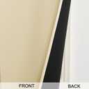 RYB HOME 100% Blackout French Door Curtain, Door Window Curtains Room Darkening No Coating Thermal Insulated Privacy Protection Adhesive Cover for Glass Window, W 26 x L 72, 1 Panel, Biscotti Beige