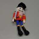 Lunmon 12 Inch Black Nutcracker Stuffed Plush Doll African American Nutcracker Christmas Decor for Christmas Xmas Holiday Gifts Home Office Table Mantel Centerpieces Party Supplies