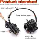 Rear Brake Master Cylinder Caliper For 50-125cc Chinese TaoTao Peace Motorsports Quad Coolster 3050HD ATV Four Wheeler