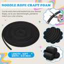 Frienda 5/8 Inch x 40 Ft Black Foam Noodles for Crafts Versatile Pool Noodles Foam Tubes Cylinder Rods for Modeling, DIY Arts and Crafts Supplies