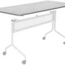 Safco Impromptu Mobile Training Table Rectangle Top 72 by 24-Inch, Grey
