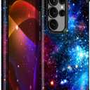 Miqala for Galaxy S25 Ultra 5G Case,Glow in The Dark Three Layer Heavy Duty Shockproof Full Protection Hard Plastic Bumper+Soft Silicone Protective Case for Samsung Galaxy S25 Ultra 6.9 inch,Blue