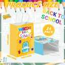 Zhanmai 24 Pcs Welcome Back to School Party Favors Bags for Gift Treat with Handle Colorful First Day of School Goodie Candy Paper Bags for Gifts Wrapping Party Decoration Supplies, 1 Count