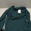 PRETTYGARDEN Women's 2025 Fall Long Sleeve Dress Formal Midi Bodycon Wrap Slit Feather Elegant Wedding Guest Cocktail Dresses, Size S