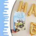 5 x AOKELEON 12.6" Large 3D Monster Truck Gift Bag with Tissue Paper, Greeting Card and Pull Bow for Boys' Birthday, Kids' PartiesBaby ShowersShopping and Party Supplies (Monster Truck)