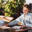 Dotted Journal Notebook for Women Men, Journals for Writing, A5 Aesthetic Dot Notebook for Work, Travel, School,190 Numbered Pages, 5.8x8.4 (Grey)