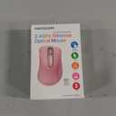 memzuoix 2.4G Wireless Mouse, 1400 DPI Mobile Optical Cordless Mouse with USB Receiver, Portable Computer Mice for Laptop, PC, Desktop, MacBook, 5 Buttons (Pink)