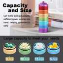 Weekly Metal Pill Organizer for Outdoor Travel, Aluminum, Waterproof, that is Shockproof and Has Large Compartments for Storing Vitamins, Fish Oil, Emergency Pills