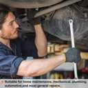 HARFINGTON 2pcs Double End Box Wrench 14 x 15 mm Metric 12 Point 0 Degree Offset Extra Long Double End Box Ratcheting Wrench CR-V Polished Long Spanner Tools for Repairs