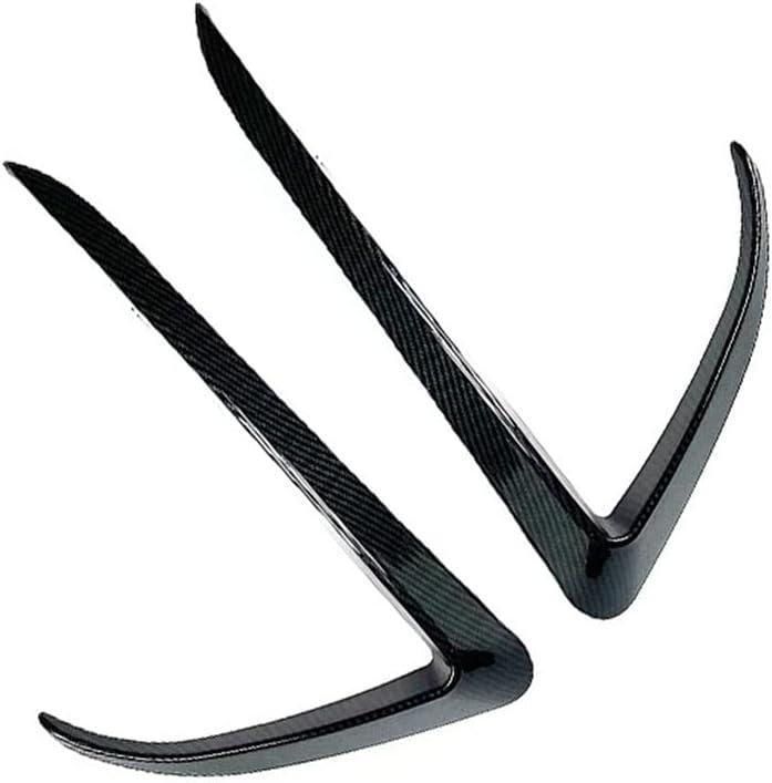 New Protective Front Fog Light Covers Compatible with Tesla Model X 2015-2022 (ABS Carbon Look)