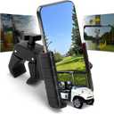 Golf Cart Phone Holder Mount for EZGO Club Car Yamaha  360 Rotatable Universal Cradle for iPhone17 16 15 14 Pro Max, Samsung Galaxy, Pixel and Smartphone  Secure Lock and Clamp, Big Phones Friendly