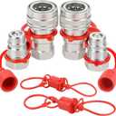 1/2 Ag ISO 5675 Ball Pioneer Hydraulic Quick Connect Coupler with Dust Caps