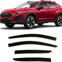 2024-2025 Tape-On Side Window Deflector Visors for Subaru Crosstrek & for Subaru Impreza Smoke Tinted Rain Guards Base Premium Sport Limited RS (For Subaru Crosstrek & for Impreza 2024-2025)