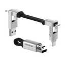 Rolling Square inCharge 6 - Keychain USB C Charger Cable, Lightning Cable and Micro-USB for Smartphone, Universal Cable Charger 6 in 1, USB Plug, 15W, White