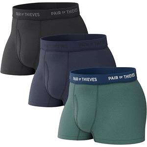 Pair of Thieves 2 & 3 Pack Super Fit Mens Trunks Underwear, AMZ Exclusive (Large, Cor)