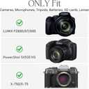 Case for Panasonic LUMIX FZ80D/G7/G85 for Canon PowerShot SX530 HS for Fujifilm X-T50/X-T5 4K Digital Camera, Compact Camera Travel Carrying Organizer with Shoulder Strap (Case Only) (Black)