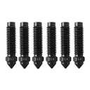 6PCS 0.2MM 0.4MM 0.6MM 0.8MM Hardened Nozzles for Centauri Carbon/CC/CC2 Stainless Steel Nozzle High Temperature Pointed Wear Resistant Nozzles High Flow Hotend Extruder for Elegoo 3D Printer