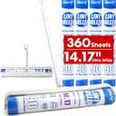 COBETE 14.17in Large Floor Lint Rollers for Pet Hair Extra Sticky, 45in Long Handle Giant Hair Picker Upper from Sticky Mop, for Cleaning Dog Cat Hair Animal Fur Removal Roller Couch Bed Sheet Carpet