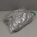 DUJUIKE Ottoman Covers Slipcover Square Ottoman Covers Protector for Footrest Foot Stool Furniture Stretch Comfortable Velvet with Elastic Bottom(Size L Length&Width:35-44"/Height:15-20",Light Grey)