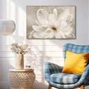 SOUGUAN White Flower Picture Gold Botanical Paintings for Wall Decorations Wall Art for Living Room Bedroom Office Home Decor 24"x36"