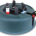 Christmas Tree Stand With Water Reservoir and Fast Clamp - Fits 6ft Tree with 5" Diameter - Equipped with a Water Level Indicator - No Assembly Required - Suitable for Indoor or Outdoor and can Accommodate both Real and Artificial Trees (Green)