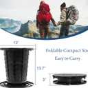 Upgraded Retractable Portable Toilet with Cushion, Adjustable Height Camping Toilets with Lid for Adults and Kids, Compact Portable Potty for Camping, Car, Travel, Boat, Tent and Emergency Use