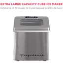 FRIGIDAIRE EFIC452-SS 40 Lbs Extra Large Clear Maker, Stainless Steel, Makes Square Ice