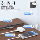 2 x New Apple Watch Charger Cable, 1Pack USB C Magnetic iWatch Charger Fast Charging Cord, Portable Wireless Charging Cable Compatible with Apple Watch Series10/Ultra/9/8/7/6/SE/SE2/5/4/3/2/1-3FTWhite