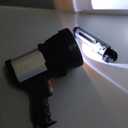 YIERBLUE Rechargeable Spotlight, Super Bright 1000000 High Lumen LED Handheld Spotlight Long Lasting Large Flashlight Searchlight and Flood Camping Flashlight with Foldable Tripod (Silver)