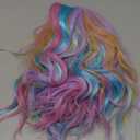 Kids Child Rainbow Wig Short Wavy Colorful Wig Multicolor Wigs Girls Synthetic Cosplay Halloween Party Costume Wigs