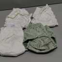 Esembly Cloth Diaper Bundle Set - 3 Organic Cotton Absorbent Inners and 1 Waterproof Outer Diaper Cover - Reusable, Washable, Snap Closure Cloth Diapers - Size 2 (18-35lbs), Lattice