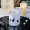 WDHODEC Christmas Candle Holders for Tealight, Votive, LED Candles Silver Gold Glass Candle Holders for Home Decorations Coffee, Office Dcor 4PCS