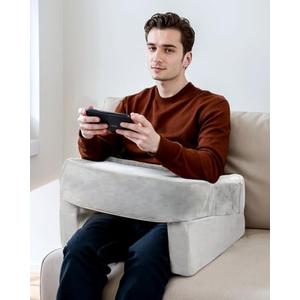2 PCS Weighted Idea Gaming Pillow - Reading Pillow for Lap with Removable Velvety Cover, Petite Adults, 145-185lbs Laptop Pillow Lap Desk Pillow for Reading, Working, Crocheting in Bed Couch