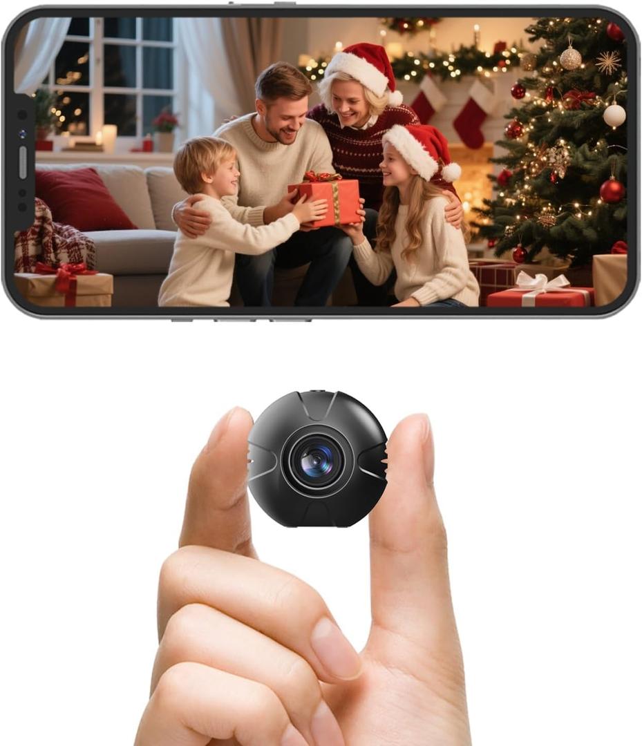 2K Hidden Camera,Nanny Cam Hidden Camera,Small Cameras Hidden Wireless,Secret Cameras for Spying,App Control with Motion Detection and Night Vision (black)