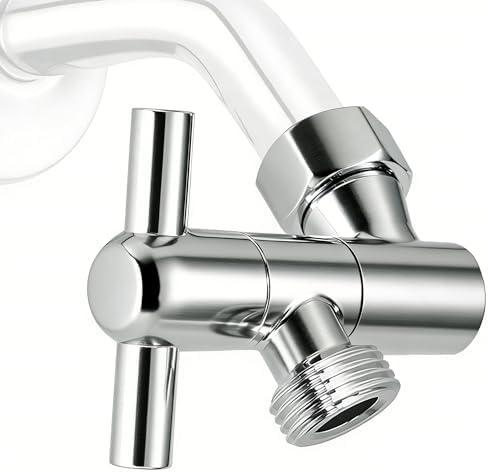 LUOGULIANG All Metal Adjustable Shower Head Extension Adapter, 360° Swivel Stainless Steel Showerhead Adapter for Fixed and Rain Showerhead, Chrome