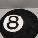 PASUXI Round Rug – 24 Inch Black & White Non-Slip Cool Rugs