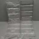 Stackable Water Bottle Organizer, Large Compartment Water Bottle Holder, 4 Tier Clear Water Bottle Organizer for Cabinet, Bottle Rack for Kitchen Organization and Storage - Hold 16 Bottles