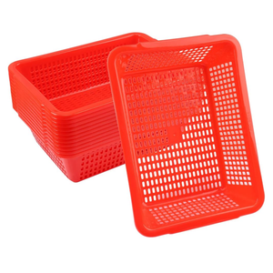 24 Pack Plastic Storage Baskets, 13.6 x 10.2 Inch Plastic Bins for Organizing, Classroom Storage Mesh Bins, Rectangle plastic Baskets for Office, Shop, Hone Restaurant