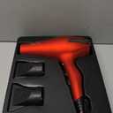 Professional Ionic Hair Dryer for Salon - 2200W Powerful Blow Dryer - Lightweight Travel for Normal & Curly Hair Includes Volume Styling Nozzle (Ruby Red)
