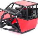 RC Roll Cage Rock Buggy Body Shell 1/10 Scale Nylon Rock Buggy Body Cage for Axial SCX10 SCX10 II, Durable RC Rock Crawler Upgrade(Red)