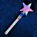 Fleeting Time Light Up Frozen Snowflake Wand- Snowflake Spinning Wands,Magic Wand Rotating Toy for Girls and Boys, Magic Princess Sensory Toys,Christmas & Birthday Gift (Blue Stars)