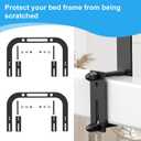 YUOROS Mattress Slide Stopper, Non Slip Mattress Gripper for Metal Bed Frame, Holder Retainer Bar to Keep Mattresses Topper from Sliding